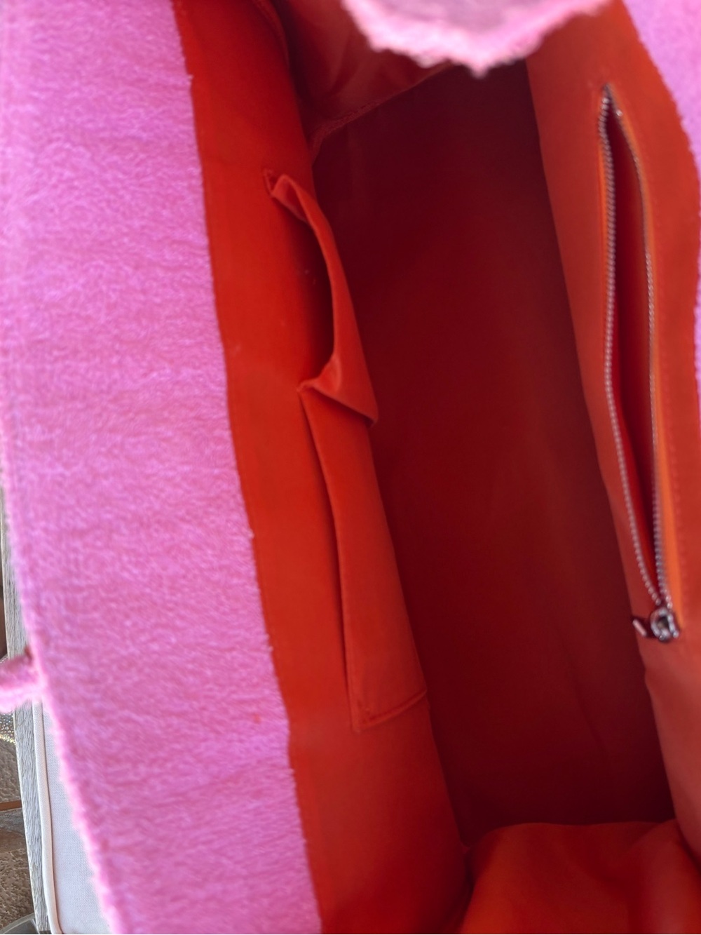 Pink Textured Top-Handle Tote Bag with Unicorn Charm. New - Picture 14 of 15